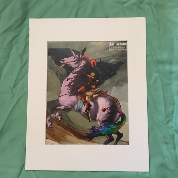 Deadpool comic Art matted Pop unicorn - Picture 1 of 3
